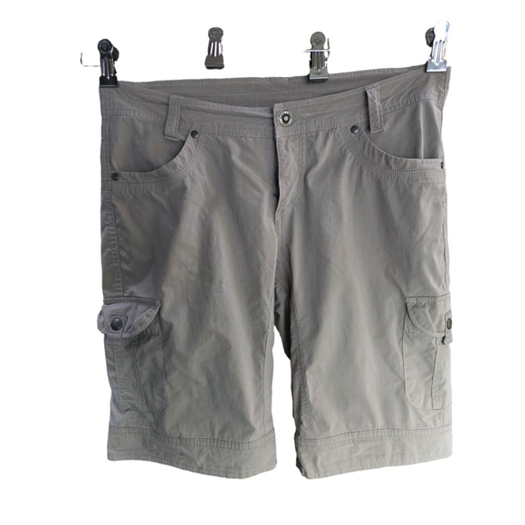 Women's Kuhl Gray Cargo Shorts Size 10 - Picture 2 of 7
